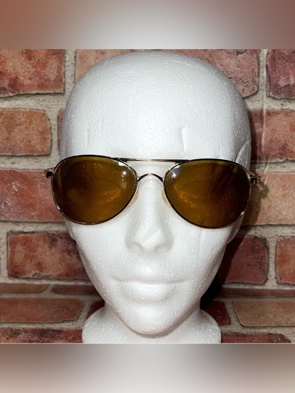 Pre-Owned Oakley Given Aviators Gold Brown Polarized Sunglasses OO4068-06 138mm